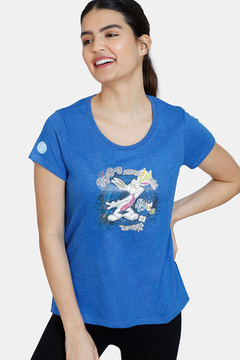 Buy Zivame Bugs Bunny Knit Cotton Top -  Blue Lolite